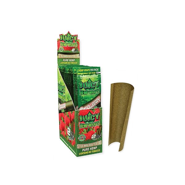 Juicy Jay's Strawberry Fields Hemp Blunt Wraps Red Alert Flavor 1