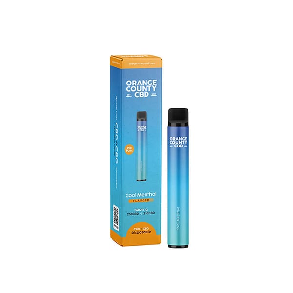 Orange County Cool Menthol Flavor Disposable CBD + CBG Vape Pen 1