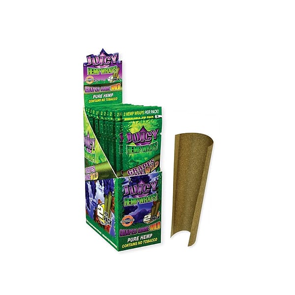 Juicy Jay's Grapes Gone Wild Hemp Blunt Wraps Purple Gelato Flavor 1