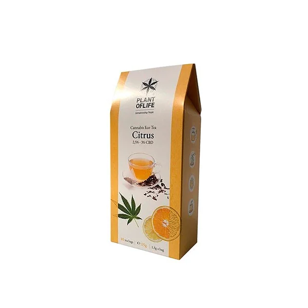 Plant for Life Citrus Organic Hemp Tea with 3% CBD Orange and Lemon Flavor 1